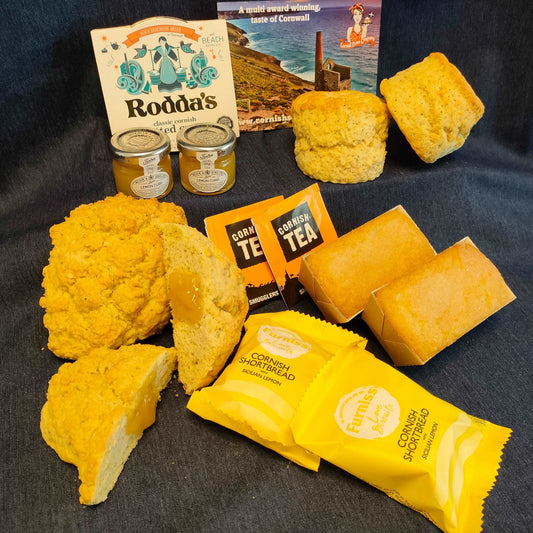 All things lemony freshly baked to order. Mini Lemon drizzle loaves, Lemon rock cakes with a lemon curd center, and a Lemon Cream tea in a box.