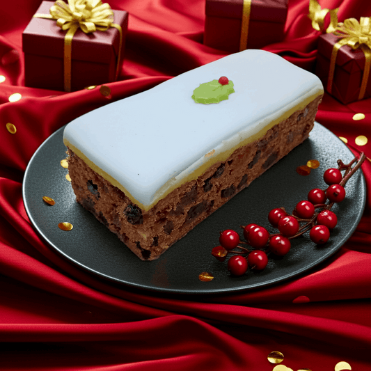 Christmas cake slice